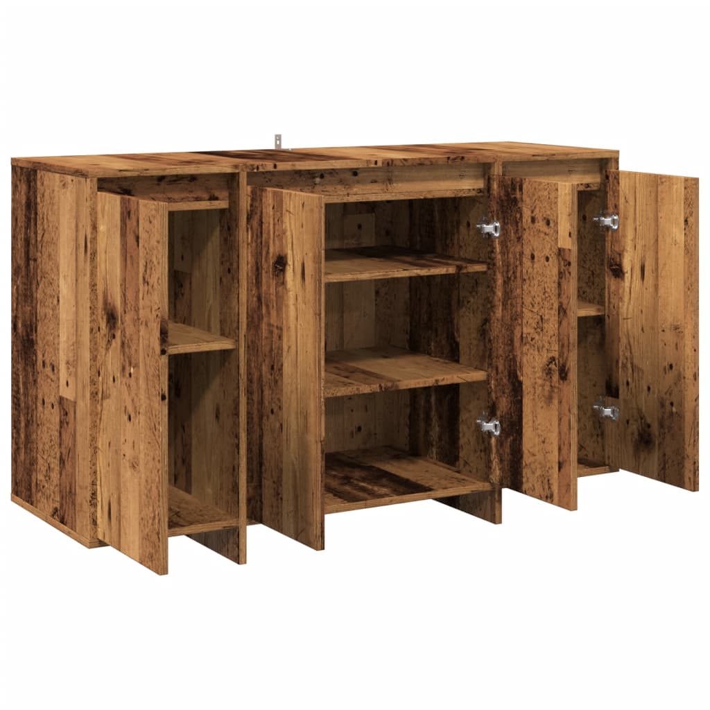 skænk 120x41x75 cm konstrueret træ antikt træ
