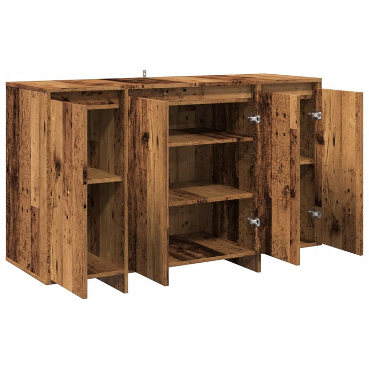 skænk 120x41x75 cm konstrueret træ antikt træ