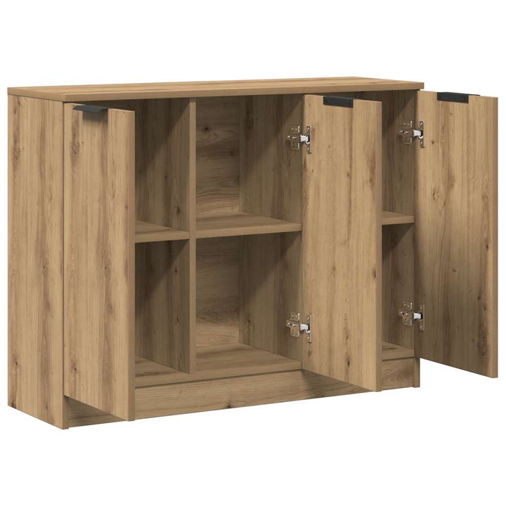 skænk 90,5x30x70 cm konstrueret træ kunsteg