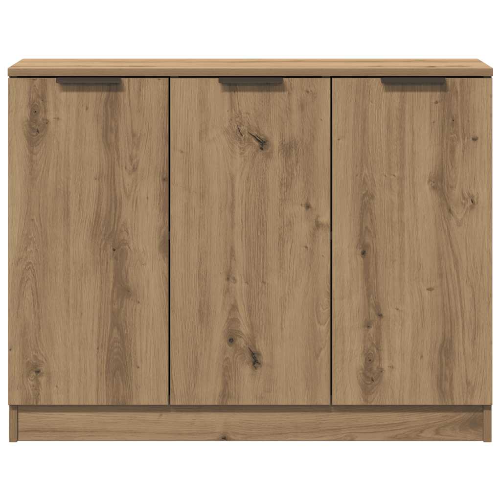 skænk 90,5x30x70 cm konstrueret træ kunsteg