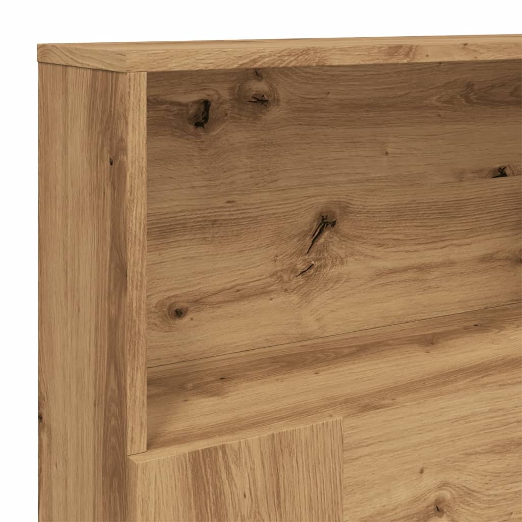 sengegavlskab kunstgræs 180x19x103,5 cm konstrueret træ