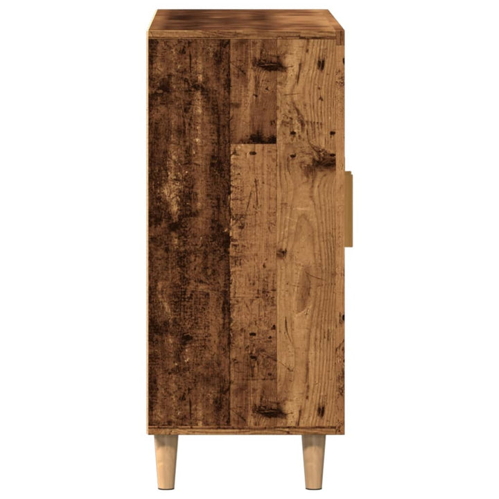 skab 90x34x80 cm konstrueret træ gammelt træ-look