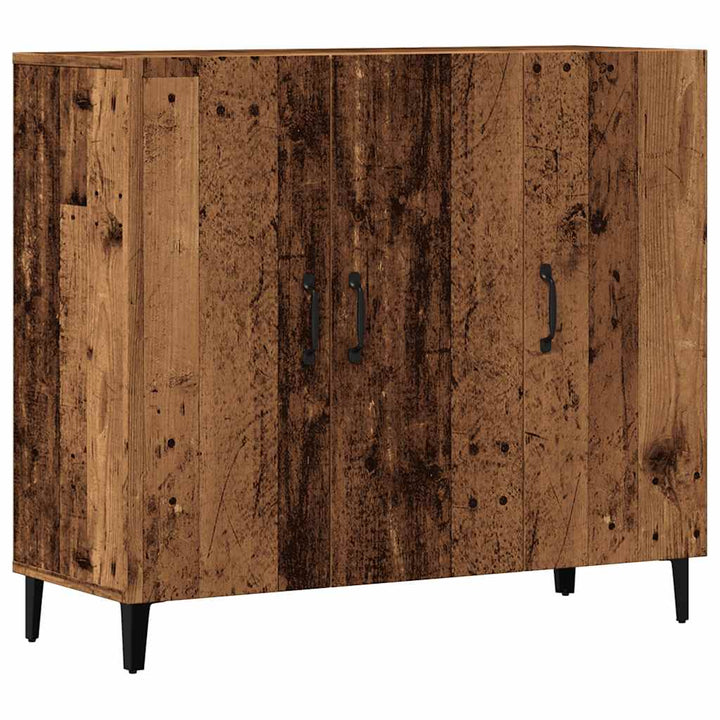 skab 90x34x80 cm konstrueret træ gammelt træ-look