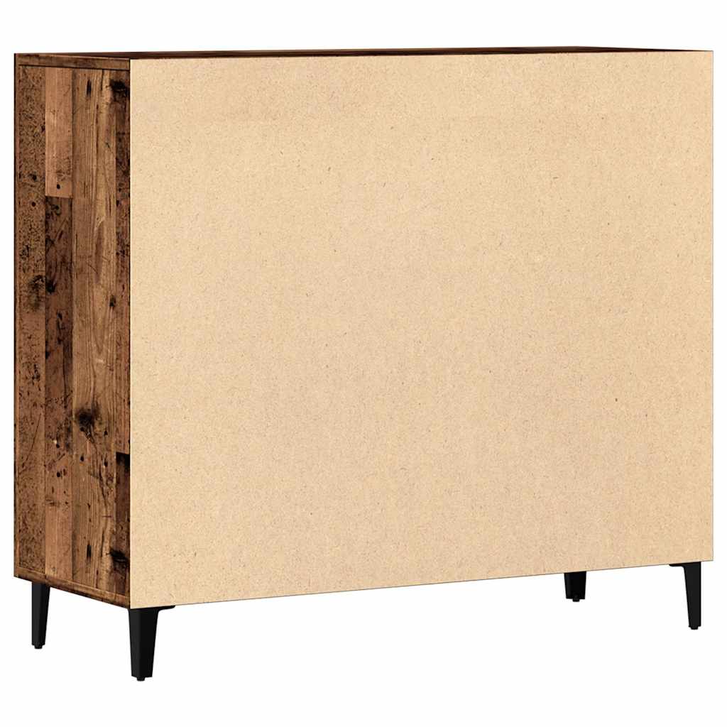 skab 90x34x80 cm konstrueret træ gammelt træ-look