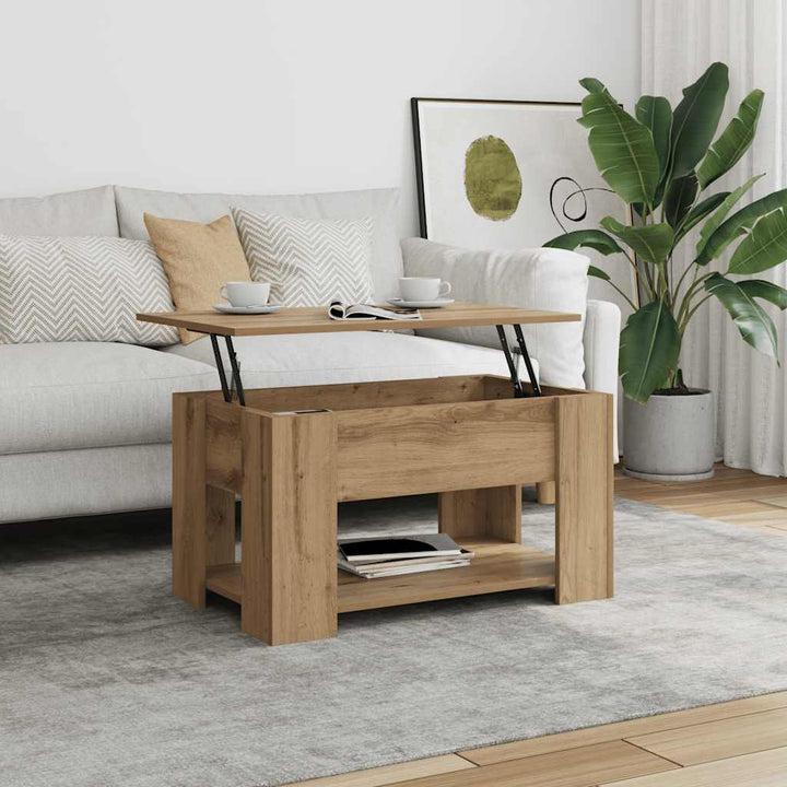 sofabord 79x49x41 cm konstrueret træ kunsteg