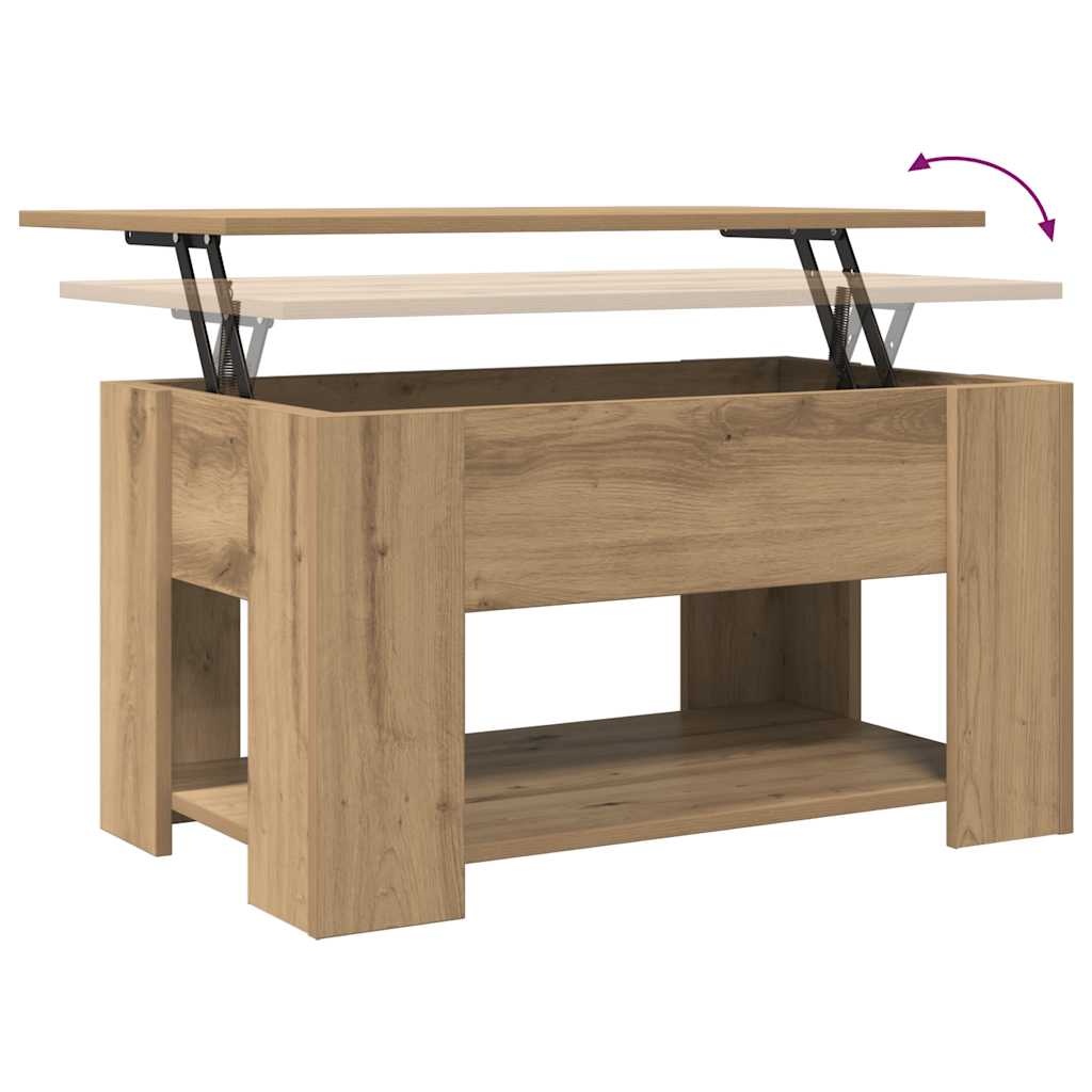 sofabord 79x49x41 cm konstrueret træ kunsteg