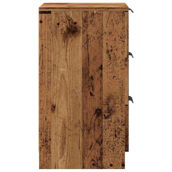 sengeborde 2 stk. 40x36x65 cm konstrueret træ gammelt trælook