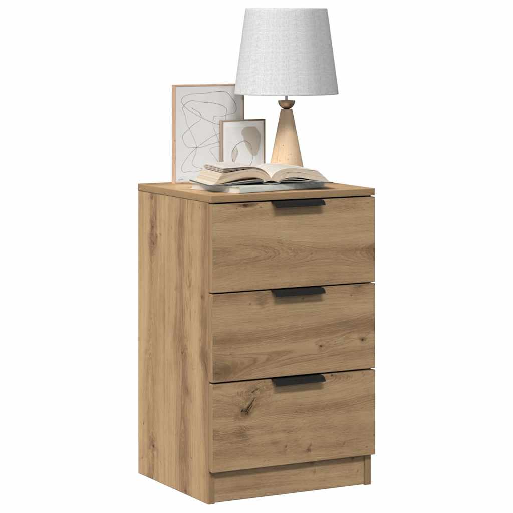 sengeborde 2 stk. 40x36x65 cm konstrueret træ kunsteg