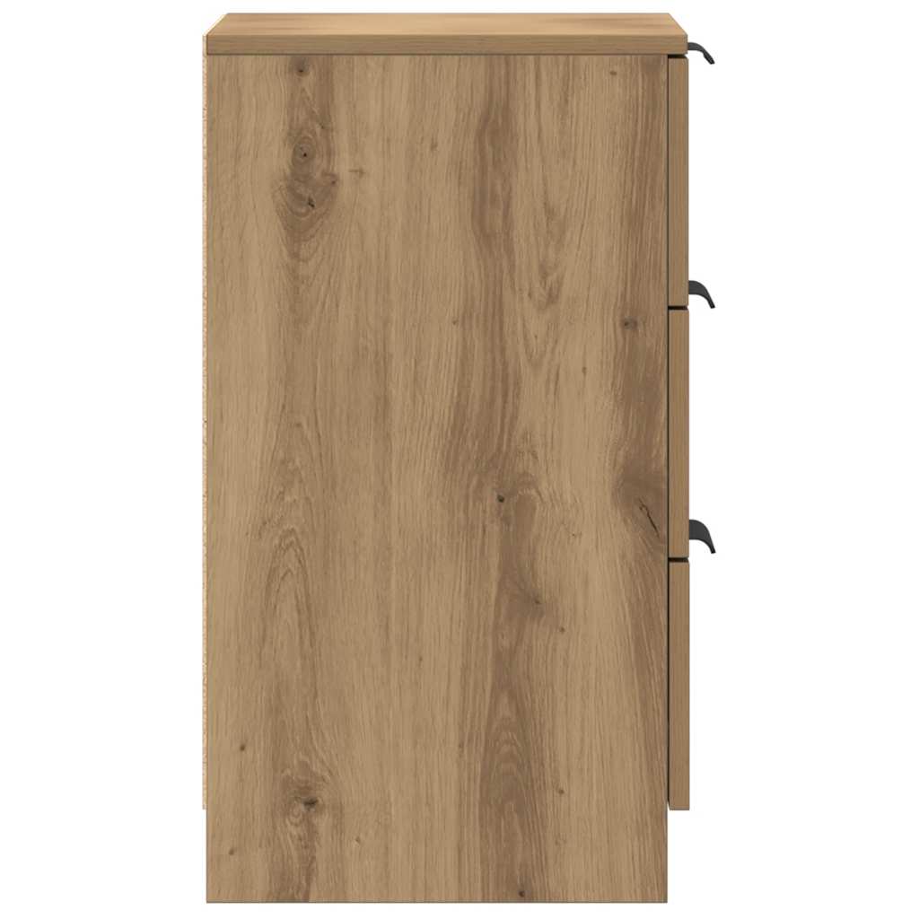 sengeborde 2 stk. 40x36x65 cm konstrueret træ kunsteg