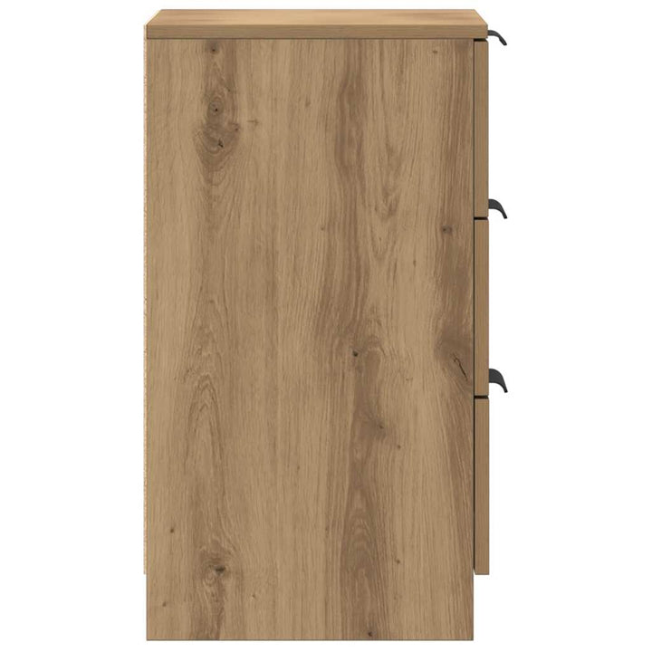 sengeborde 2 stk. 40x36x65 cm konstrueret træ kunsteg