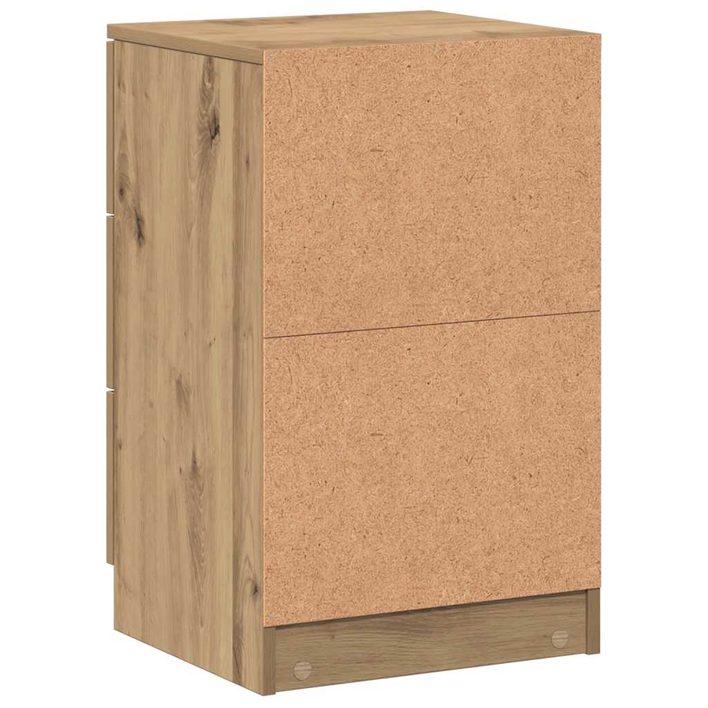 sengeborde 2 stk. 40x36x65 cm konstrueret træ kunsteg