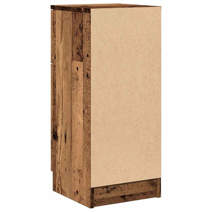 skænke 2 stk. 30x30x70 cm konstrueret træ antikt træ