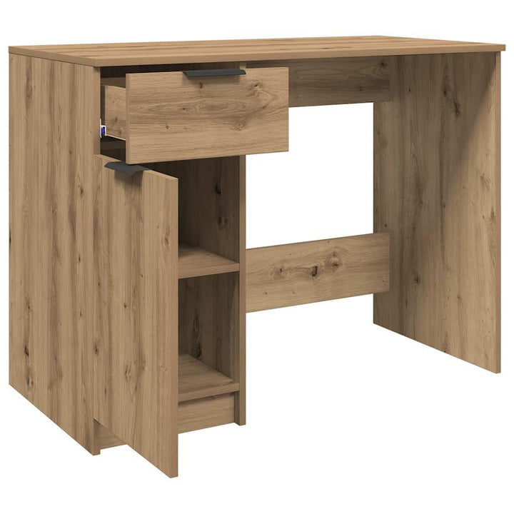 skrivebord 100x50x75 cm konstrueret træ kunsteg