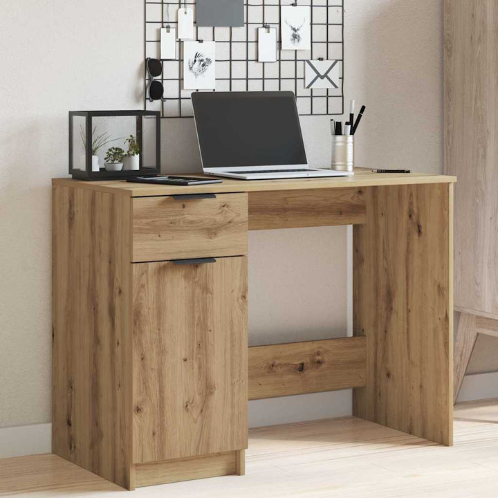 skrivebord 100x50x75 cm konstrueret træ kunsteg