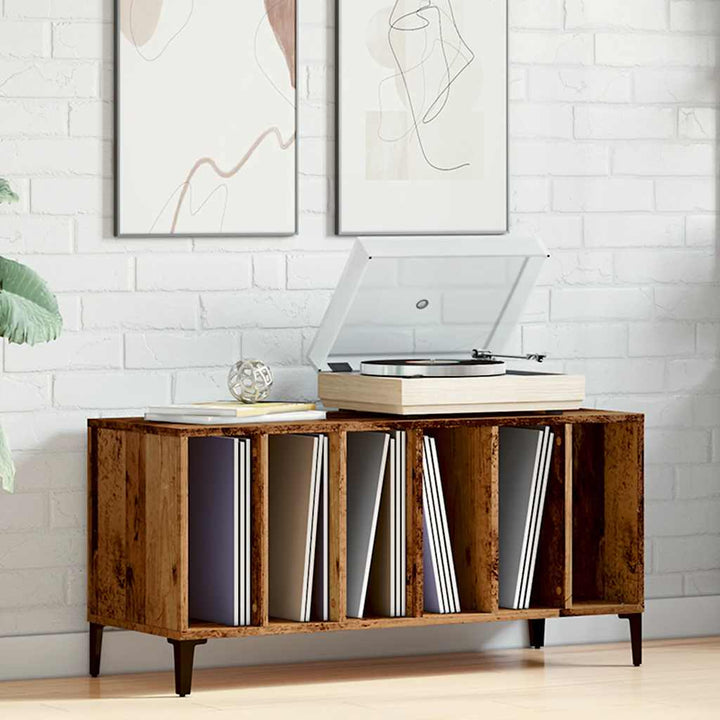 vinylskab 100x38x48 cm konstrueret træ antikt trælook