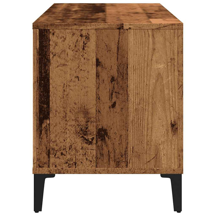 vinylskab 100x38x48 cm konstrueret træ antikt trælook