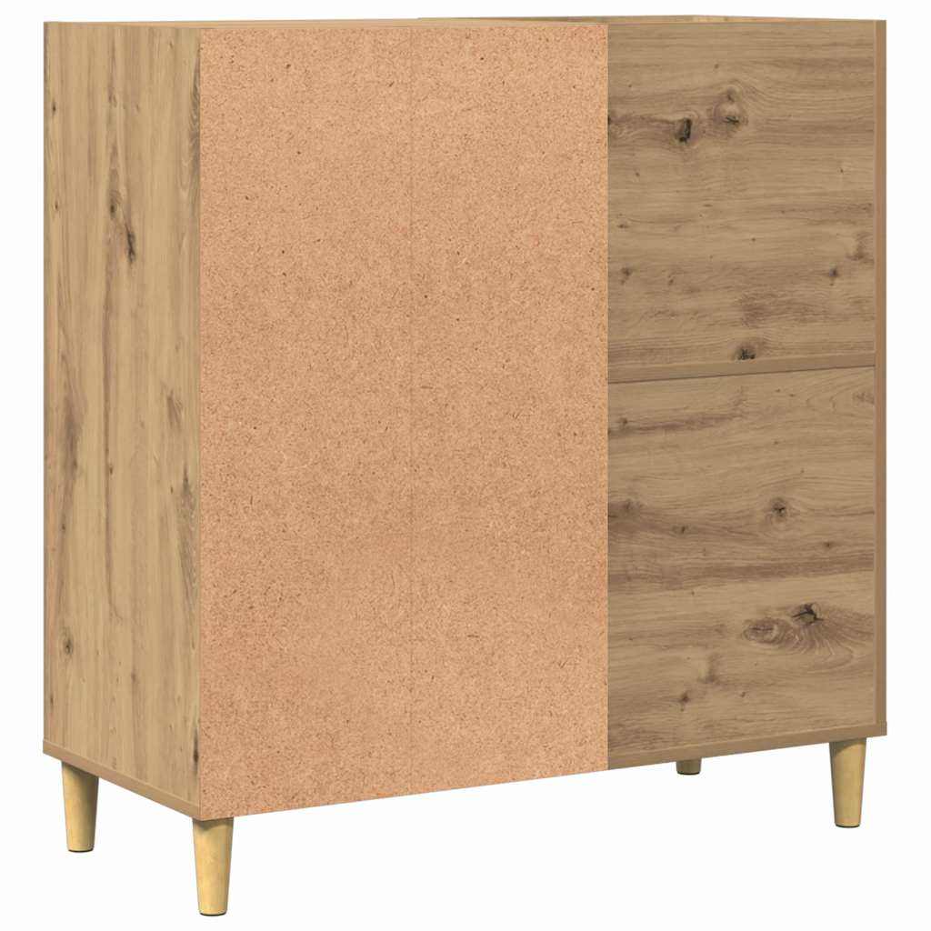vinylskab 84,5x38x89 cm konstrueret træ kunsteg