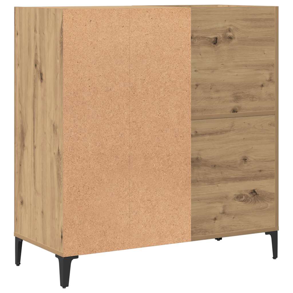 vinylskab 84,5x38x89 cm konstrueret træ kunsteg