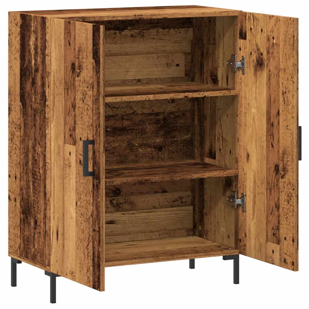 skænk 69,5x34x90 cm konstrueret træ antikt trælook