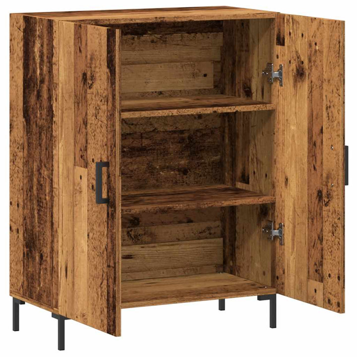 skænk 69,5x34x90 cm konstrueret træ antikt trælook
