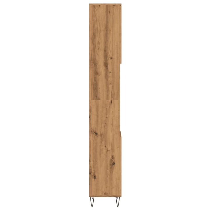 badeværelsesskab 30x30x190 cm konstrueret træ kunsteg