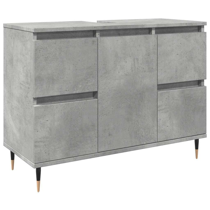 badeværelsesskab 80x33x60 cm konstrueret træ betongrå