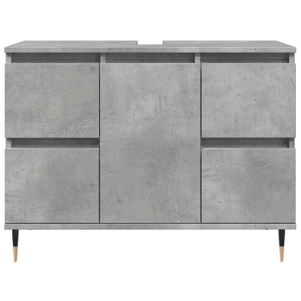 badeværelsesskab 80x33x60 cm konstrueret træ betongrå
