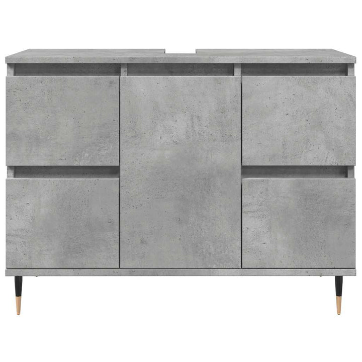 badeværelsesskab 80x33x60 cm konstrueret træ betongrå