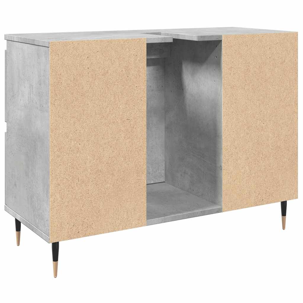 badeværelsesskab 80x33x60 cm konstrueret træ betongrå