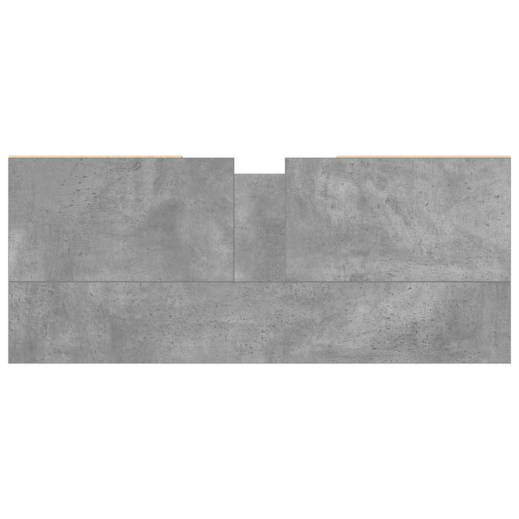 badeværelsesskab 80x33x60 cm konstrueret træ betongrå
