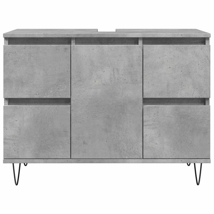 badeværelsesskab 80x33x60 cm konstrueret træ betongrå