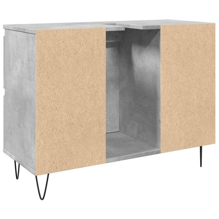 badeværelsesskab 80x33x60 cm konstrueret træ betongrå