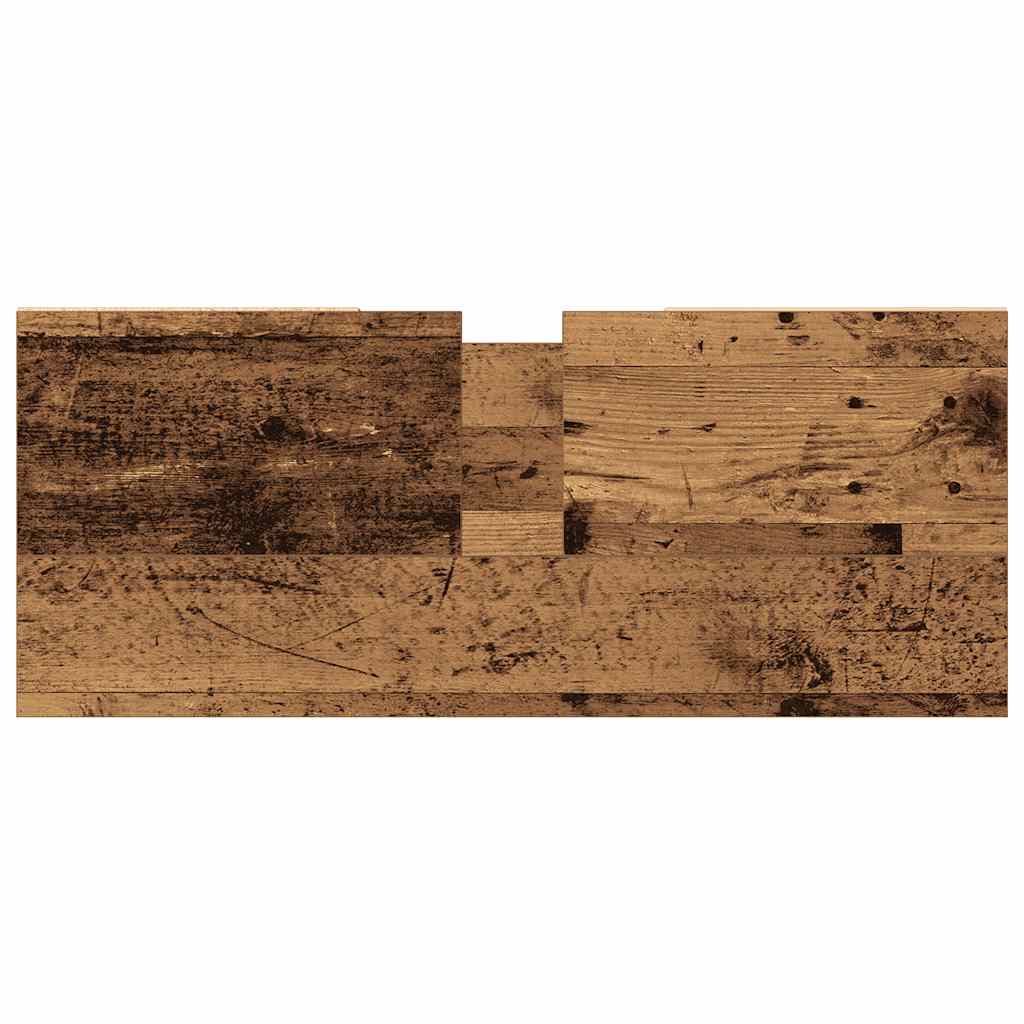 badeværelsesskab 80x33x60 cm konstrueret træ gammelt træ-look