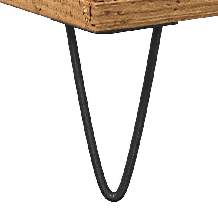 badeværelsesskab 80x33x60 cm konstrueret træ gammelt træ-look