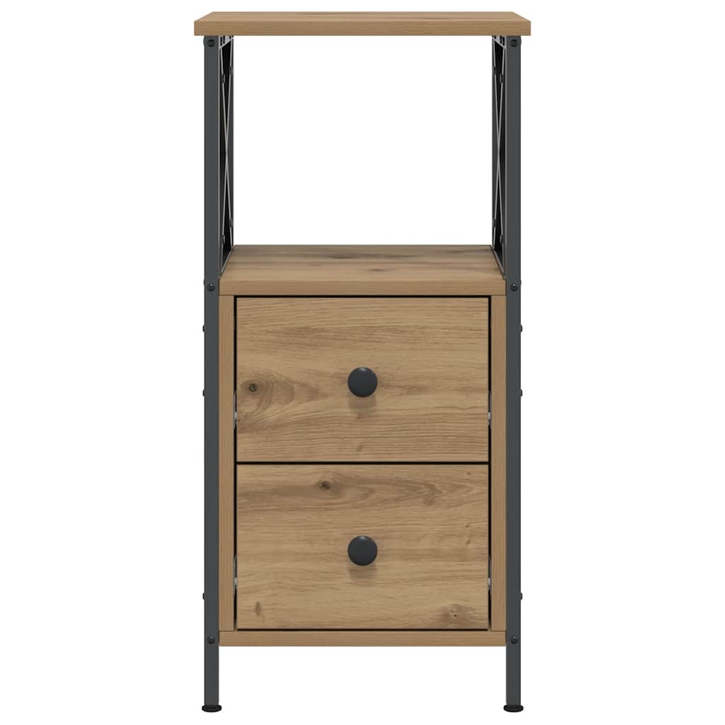 sengeborde 2 stk. 34x35,5x70 cm konstrueret træ bkunsteg
