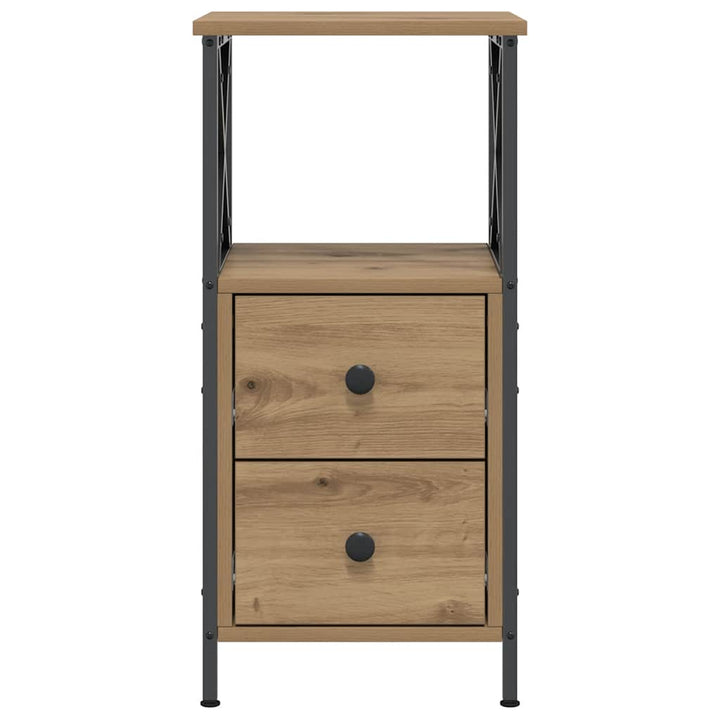 sengeborde 2 stk. 34x35,5x70 cm konstrueret træ bkunsteg