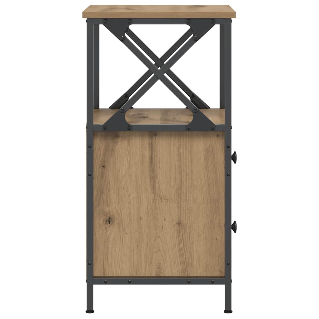 sengeborde 2 stk. 34x35,5x70 cm konstrueret træ bkunsteg