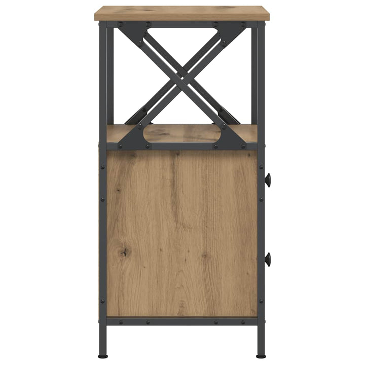 sengeborde 2 stk. 34x35,5x70 cm konstrueret træ bkunsteg