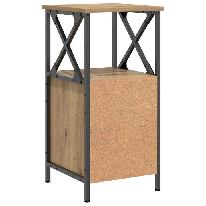 sengeborde 2 stk. 34x35,5x70 cm konstrueret træ bkunsteg