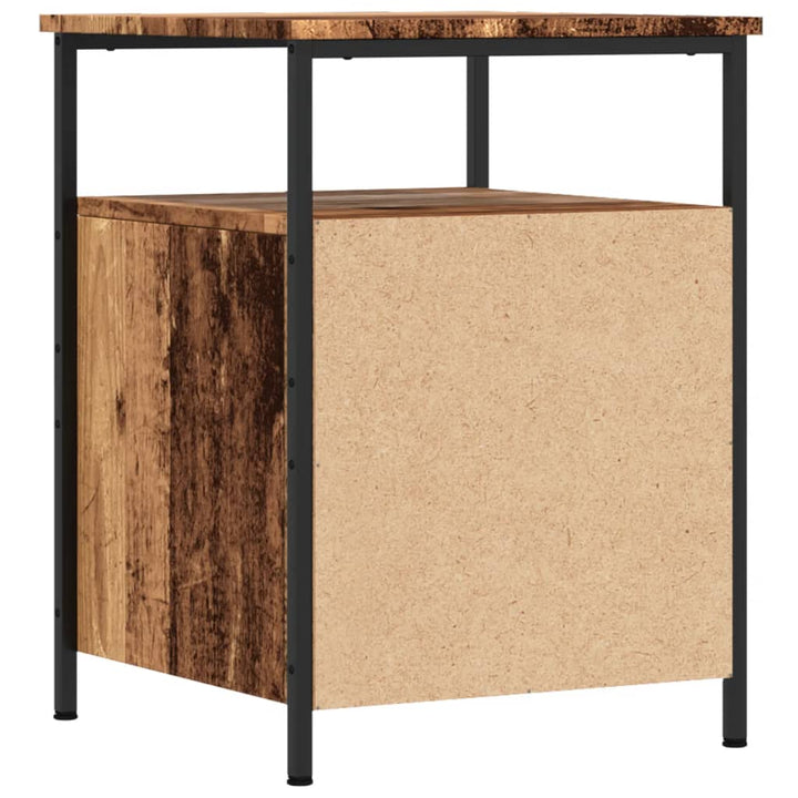 sengeborde 2 stk. 44x45x60 cm konstrueret træ antikt trælook