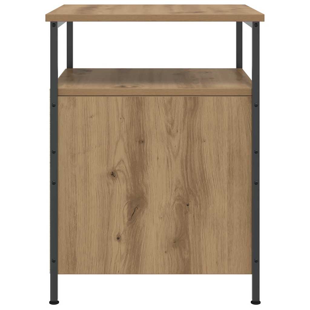 sengeborde 2 stk. 44x45x60 cm konstrueret træ kunsteg