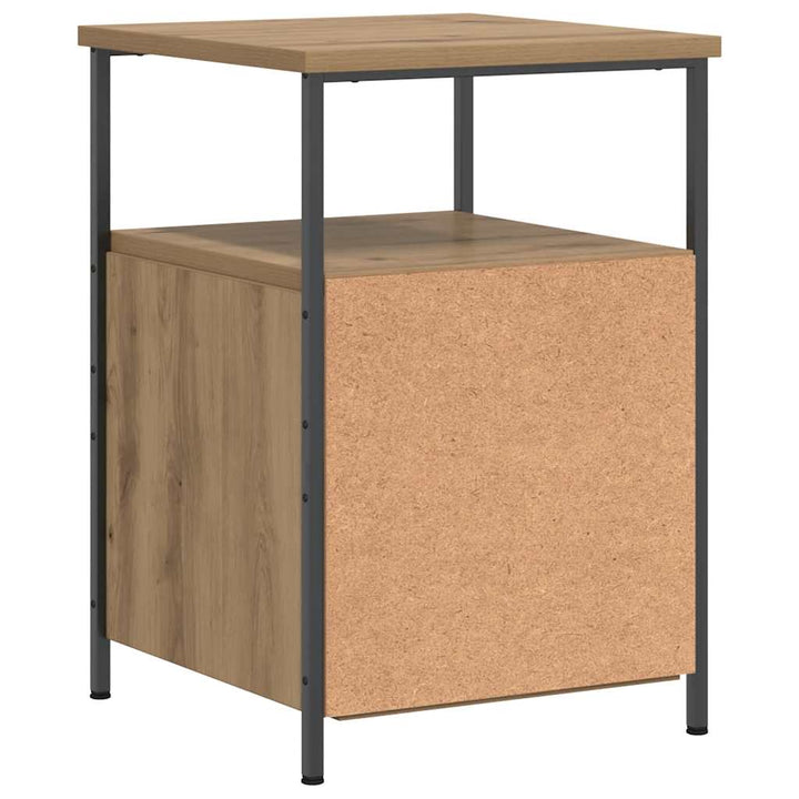 sengeborde 2 stk. 34x35,5x50 cm konstrueret træ kunsteg