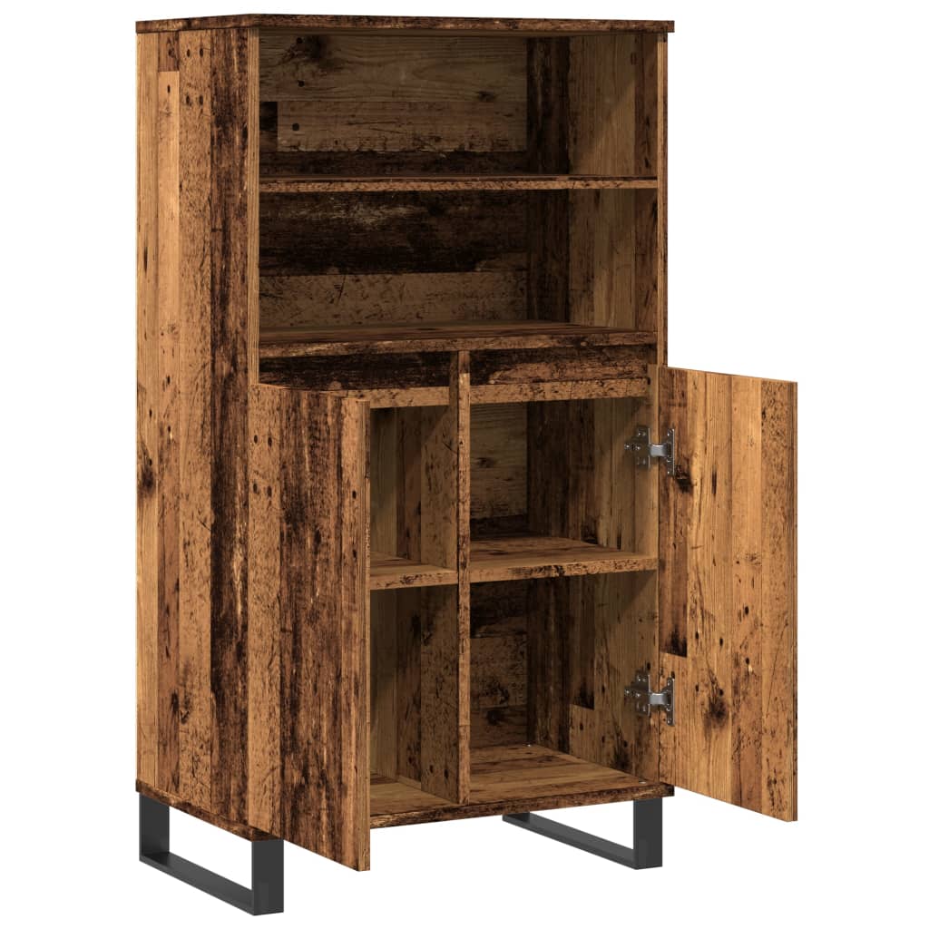 skab 60x36x110 cm konstrueret træ gammelt træ-look
