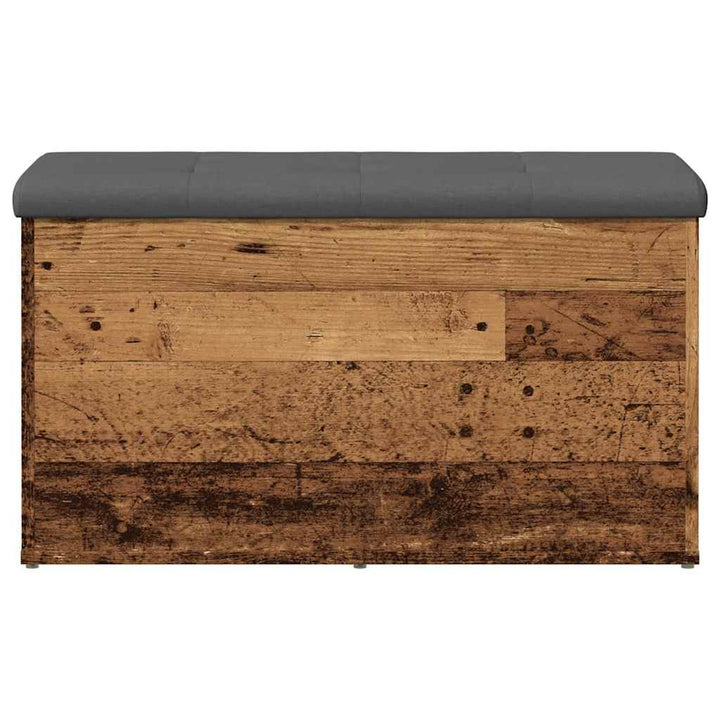 opbevaringsbænk 82x42x45 cm konstrueret træ antikt træ