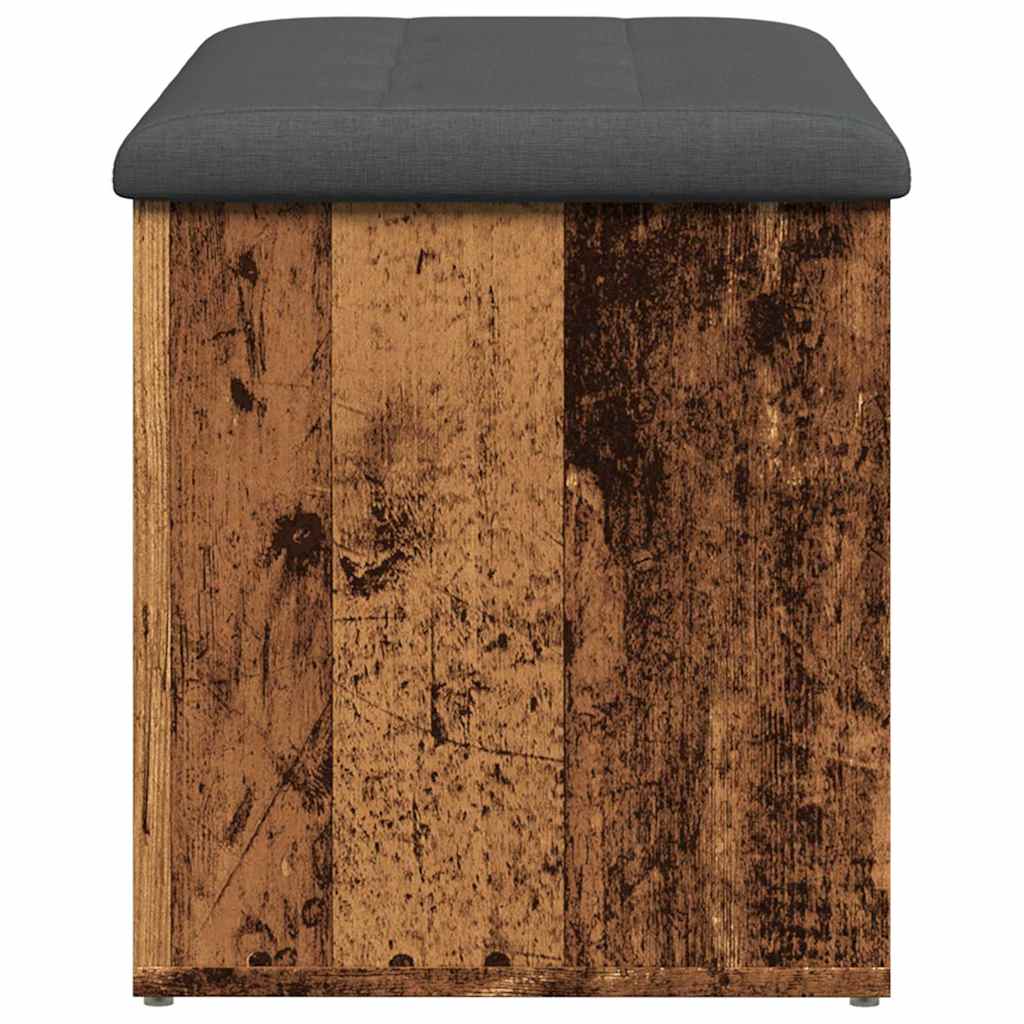 opbevaringsbænk 82x42x45 cm konstrueret træ antikt træ