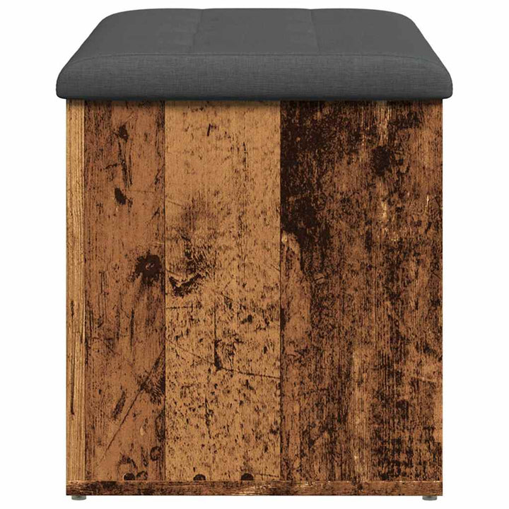 opbevaringsbænk 82x42x45 cm konstrueret træ antikt træ