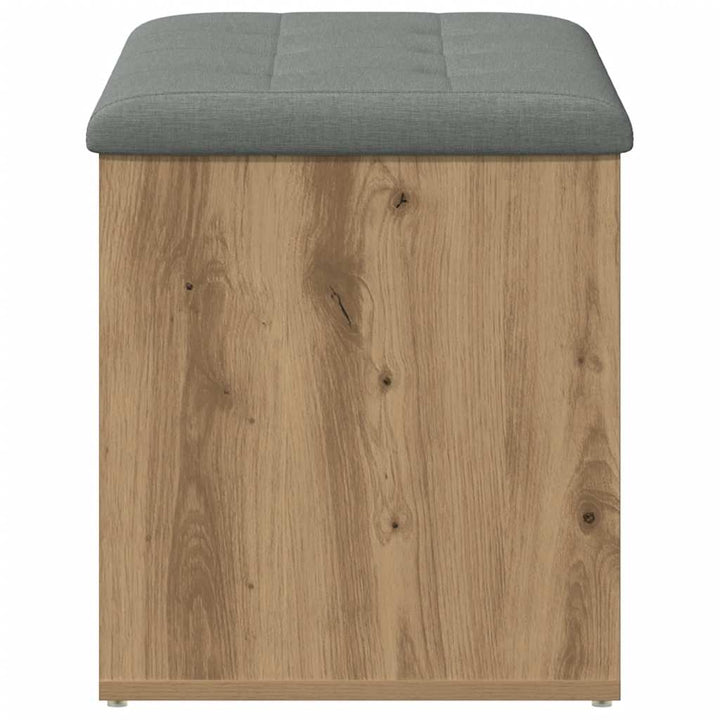 opbevaringsbænk håndlavet eg 82x42x45 cm konstrueret træ