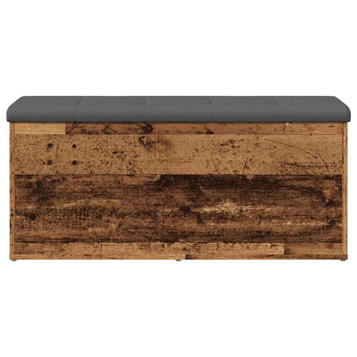 opbevaringsbænk 102x42x45 cm konstrueret træ antikt træ