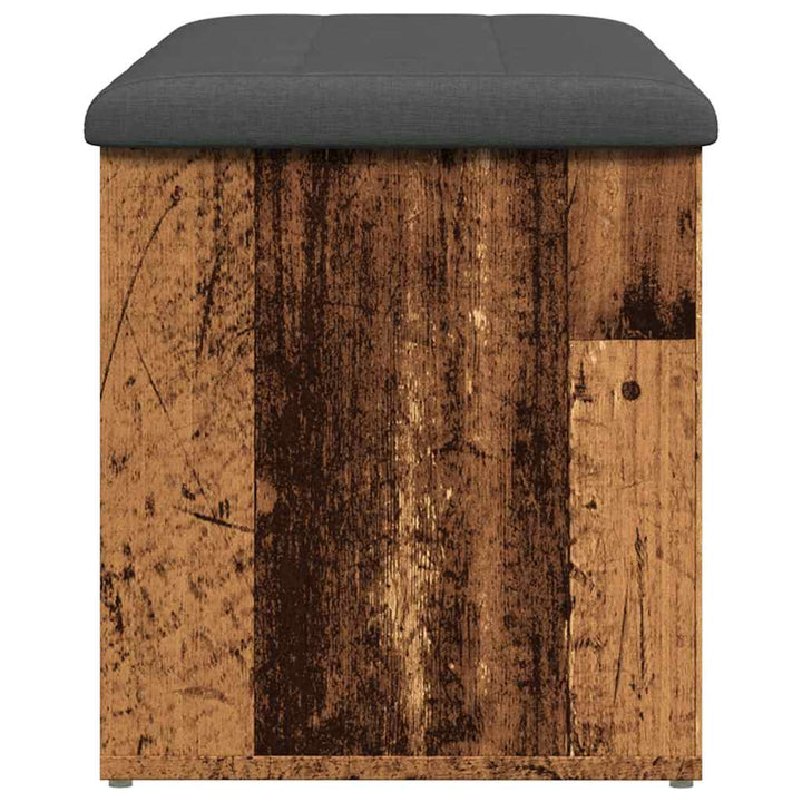 opbevaringsbænk 102x42x45 cm konstrueret træ antikt træ