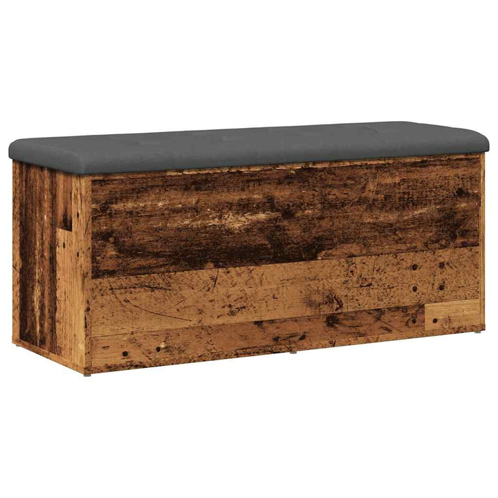 opbevaringsbænk 102x42x45 cm konstrueret træ antikt træ